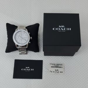 Coach Men’s Cruiser White Dial Stainless Steel Bracelet Chronograph Watch - 44mm